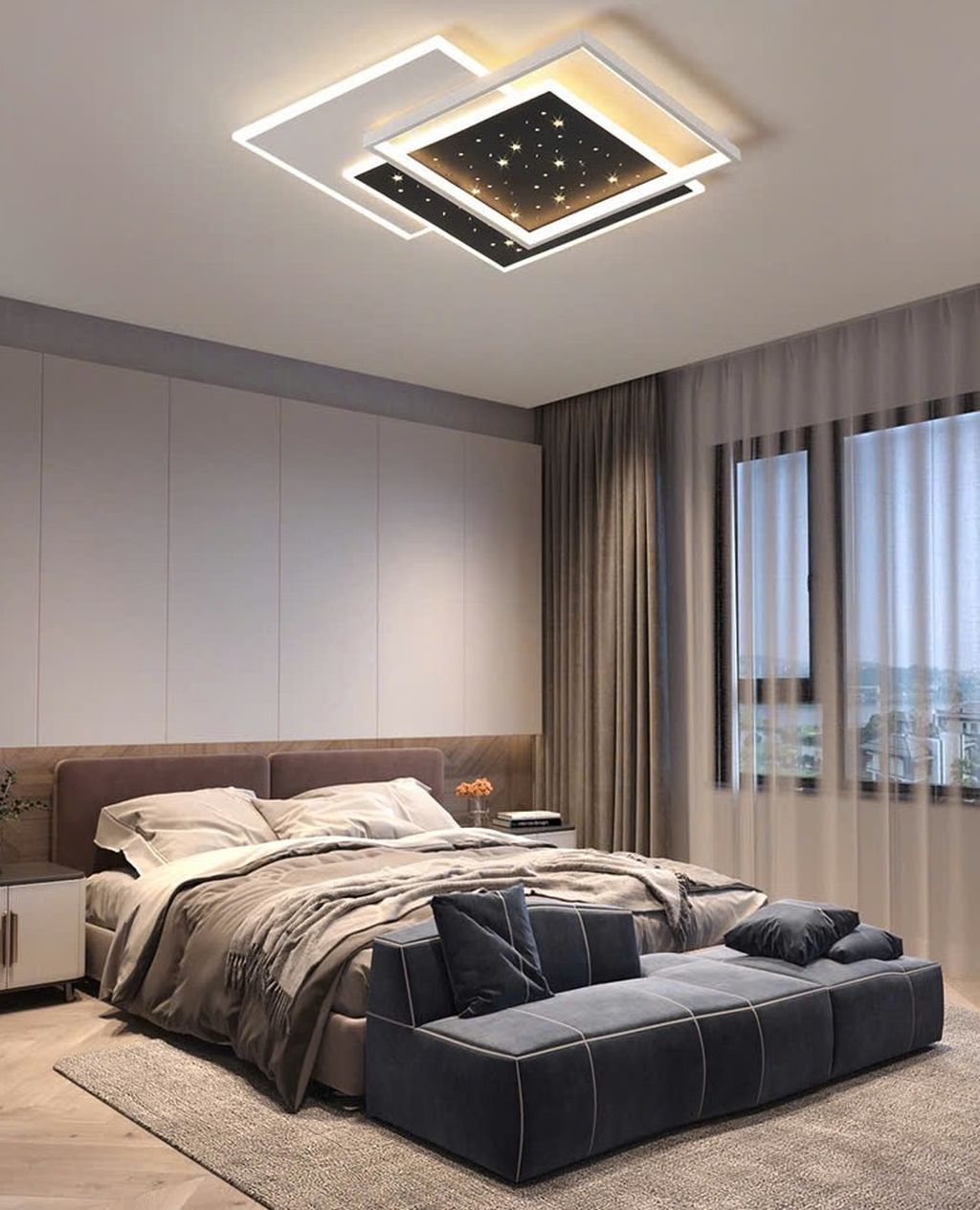 Đèn mâm led dùng cho phòng ngủ